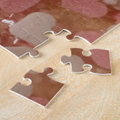 Roze witte Valentijn Harten, koekjesdecoratie, lie Legpuzzel (Zijkant)