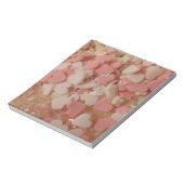 Roze witte Valentijn Harten, koekjesdecoratie, lie Notitieblok (Linkerzijde)