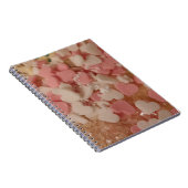 Roze witte Valentijn Harten, koekjesdecoratie, lie Notitieboek (Rechterzijde)
