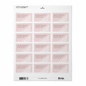Roze Witte Varens Koppel Adres Etiket (Full Sheet)