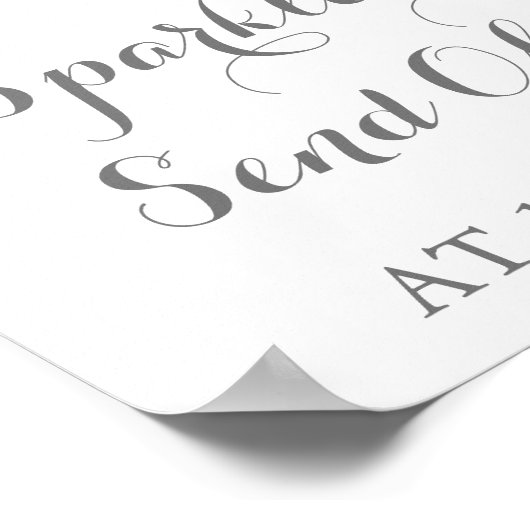 Roze witte ventilator — Poster voor verzending afm (Hoek)