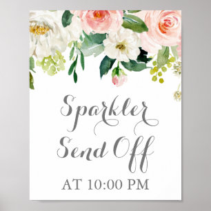 Roze witte ventilator — Poster voor verzending afm