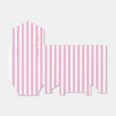 Roze Witte Verticale Streeppatroon Ontwerp Bedankdoosjes (Uitgevouwen)