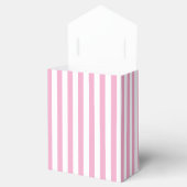 Roze Witte Verticale Streeppatroon Ontwerp Bedankdoosjes (Geopend)