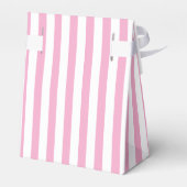Roze Witte Verticale Streeppatroon Ontwerp Bedankdoosjes (Achterkant)