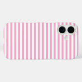Roze Witte Verticale Streeppatroon Ontwerp Case-Mate iPhone Case (Achterkant (horizontaal))