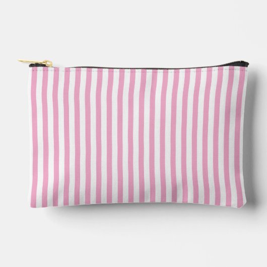 Roze Witte Verticale Streeppatroon Ontwerp Etui (Voorkant)