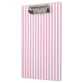 Roze Witte Verticale Streeppatroon Ontwerp Klembord (Links)