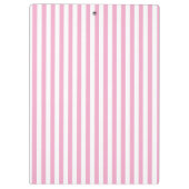 Roze Witte Verticale Streeppatroon Ontwerp Klembord (Achterkant)