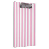 Roze Witte Verticale Streeppatroon Ontwerp Klembord (Rechts)