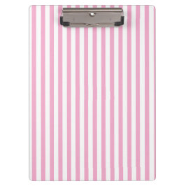 Roze Witte Verticale Streeppatroon Ontwerp Klembord