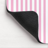 Roze Witte Verticale Streeppatroon Ontwerp Muismat (Hoek)