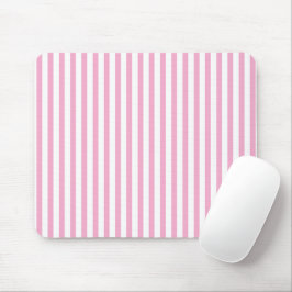 Roze Witte Verticale Streeppatroon Ontwerp Muismat