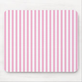 Roze Witte Verticale Streeppatroon Ontwerp Muismat (Voorkant)