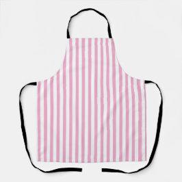 Roze Witte Verticale Streeppatroon Ontwerp Schort
