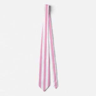 Roze Witte Verticale Streeppatroon Ontwerp Stropdas