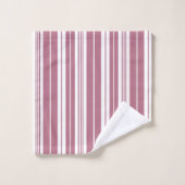 Roze Witte Verticale Strepen Bad Handdoek (Wasdoekje)