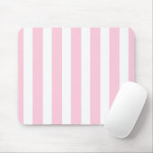 Roze & Witte Verticale Strepen Shabby Chic Streep Muismat (Met muis)