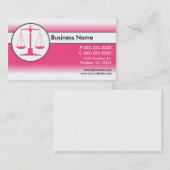 Roze witte vervaging law schalen visitekaartjes (Voorkant / Achterkant)