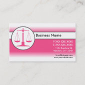 Roze witte vervaging law schalen visitekaartjes (Voorkant)