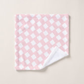 Roze & Witte Vierkante Badhanddoek Sets Bad Handdoek (Wasdoekje)