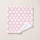 Roze & Witte Vierkante Badhanddoek Sets Bad Handdoek (Wasdoekje)
