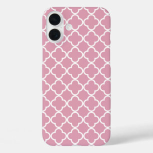 Roze witte viervoeter iPhone 16 plus hoesje
