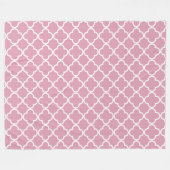 Roze witte viervoeter fleece deken (Voorkant (Horizontaal))