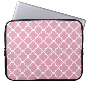 Roze witte viervoeter laptop sleeve