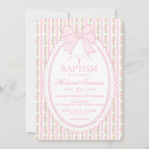Roze & Witte Vintage Fantasie Bloemendoop Kaart