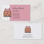 Roze witte Visitekaartje (Voorkant / Achterkant)