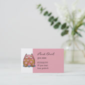 Roze witte Visitekaartje (Staand voorkant)