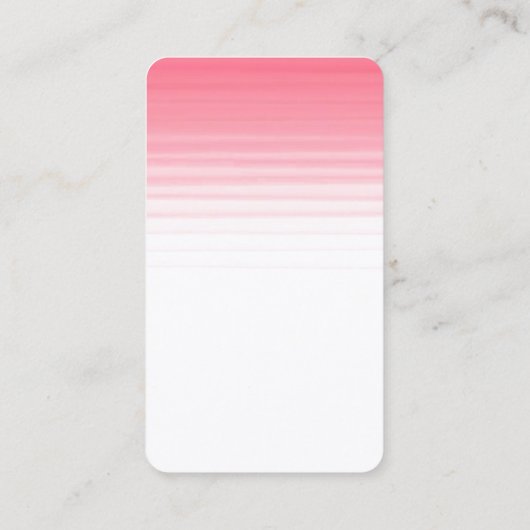 Roze witte vlek Moderne Professional Visitekaartje (Achterkant)