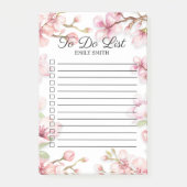 Roze, witte, vlentevlinnendoos om te doen post-it® notes (Voorkant)