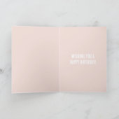 Roze Witte Vlinder Verjaardag Kaart (Binnen)