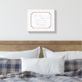 Roze witte vochtige bruiloft gepersonaliseerde can canvas afdruk (Insitu (Slaapkamer))