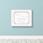 Roze witte vochtige bruiloft gepersonaliseerde can canvas afdruk (Insitu (Houten vloer))