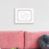 Roze witte vochtige bruiloft gepersonaliseerde can canvas afdruk (Insitu (Woonkamer))