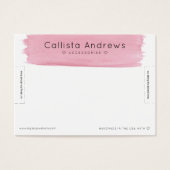 Roze, witte Waterverf, borstelplaatjes Visitekaartje (Voorkant)