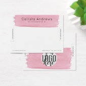 Roze, witte Waterverf, borstelplaatjes Visitekaartje (Bureau)