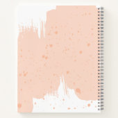 Roze & Witte Waterverven Brushstroke Notitieboek (Achterkant)