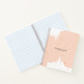 Roze & Witte Waterverven Brushstroke Notitieboek (Binnen)