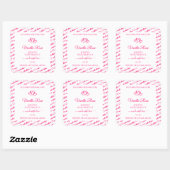 Roze witte Word Cloud Lijst Product Labels harten (Vel)