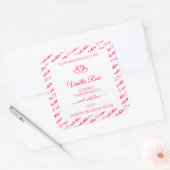 Roze witte Word Cloud Lijst Product Labels harten (Envelop)