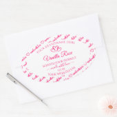 Roze witte Word Cloud Lijst Product Labels harten (Envelop)