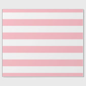 Roze, Witte XL Strepen Patroon Cadeaupapier (Vlak)