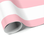 Roze, Witte XL Strepen Patroon Cadeaupapier (Rol Hoek)