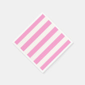 Roze witte XL Stripes Patroon Servetten (Hoek)