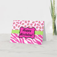 Roze & witte Zebra & Cheeta Huid Aangepast