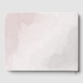 roze witte zeemijlbloemen groen huwelijk gastenboek (Achterkant)